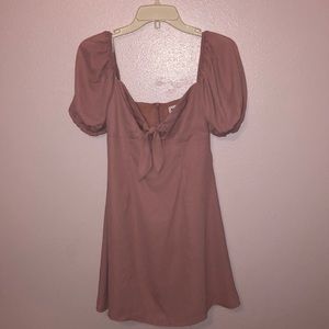 About Us Clarissa Tie Mini Dress